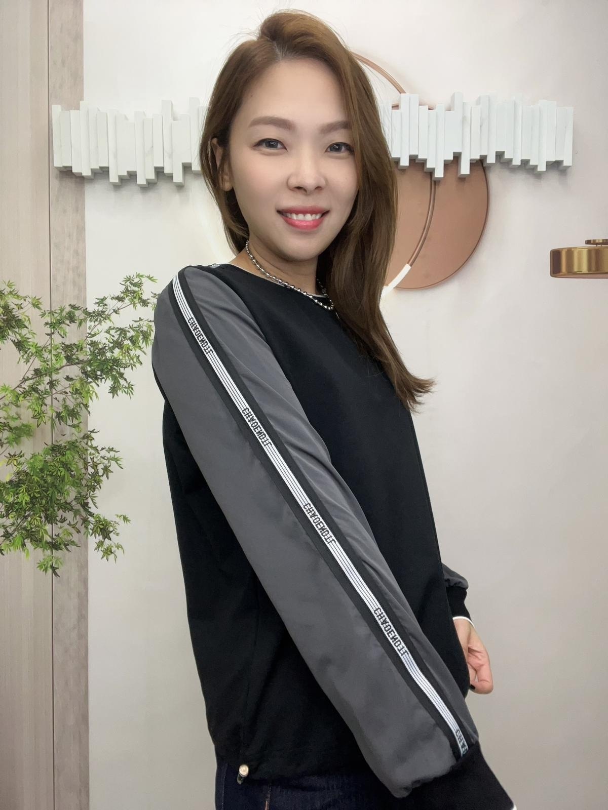 Comme 高質拼布袖top~123AU