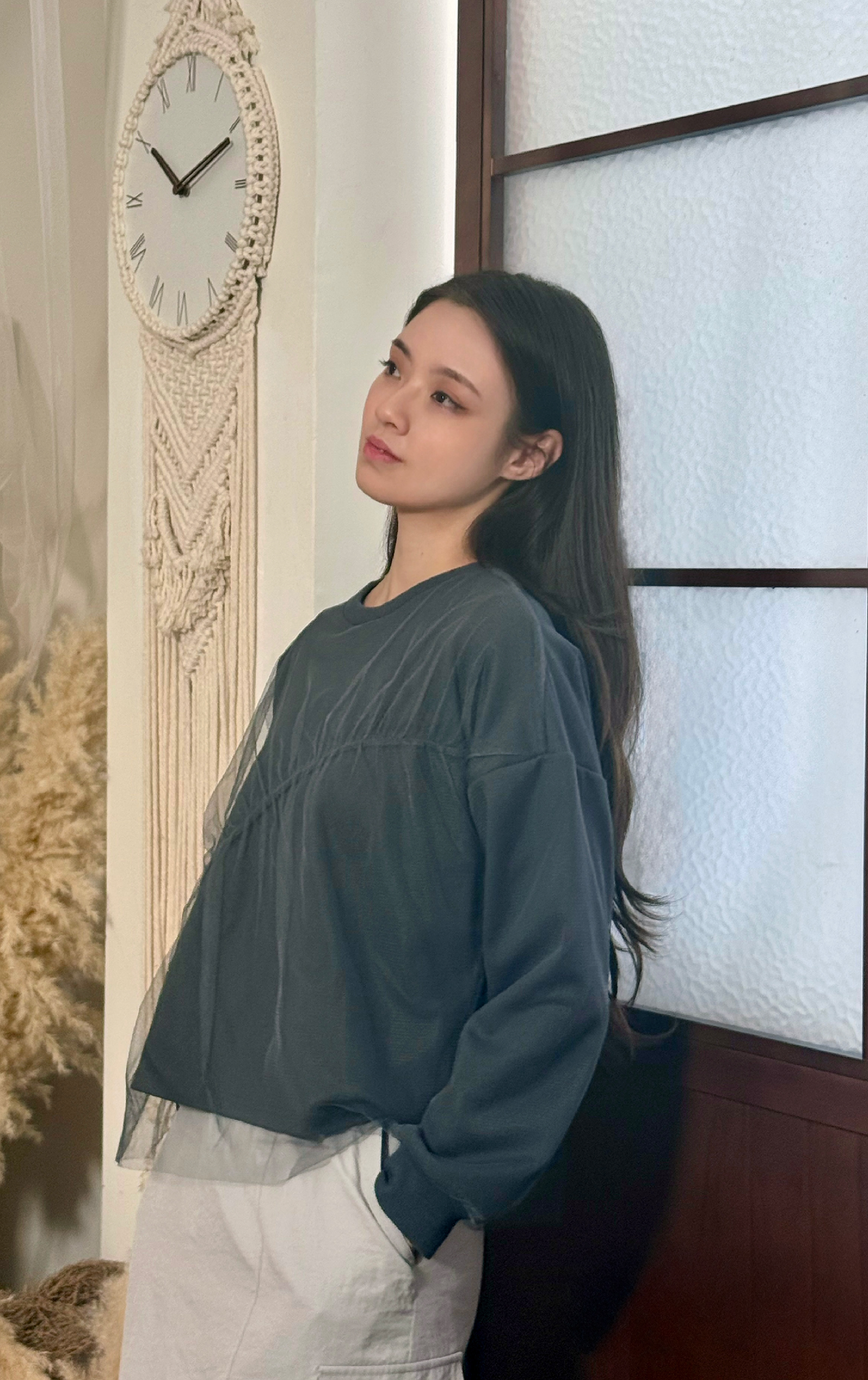 雙層紗網布上衣 LT0319