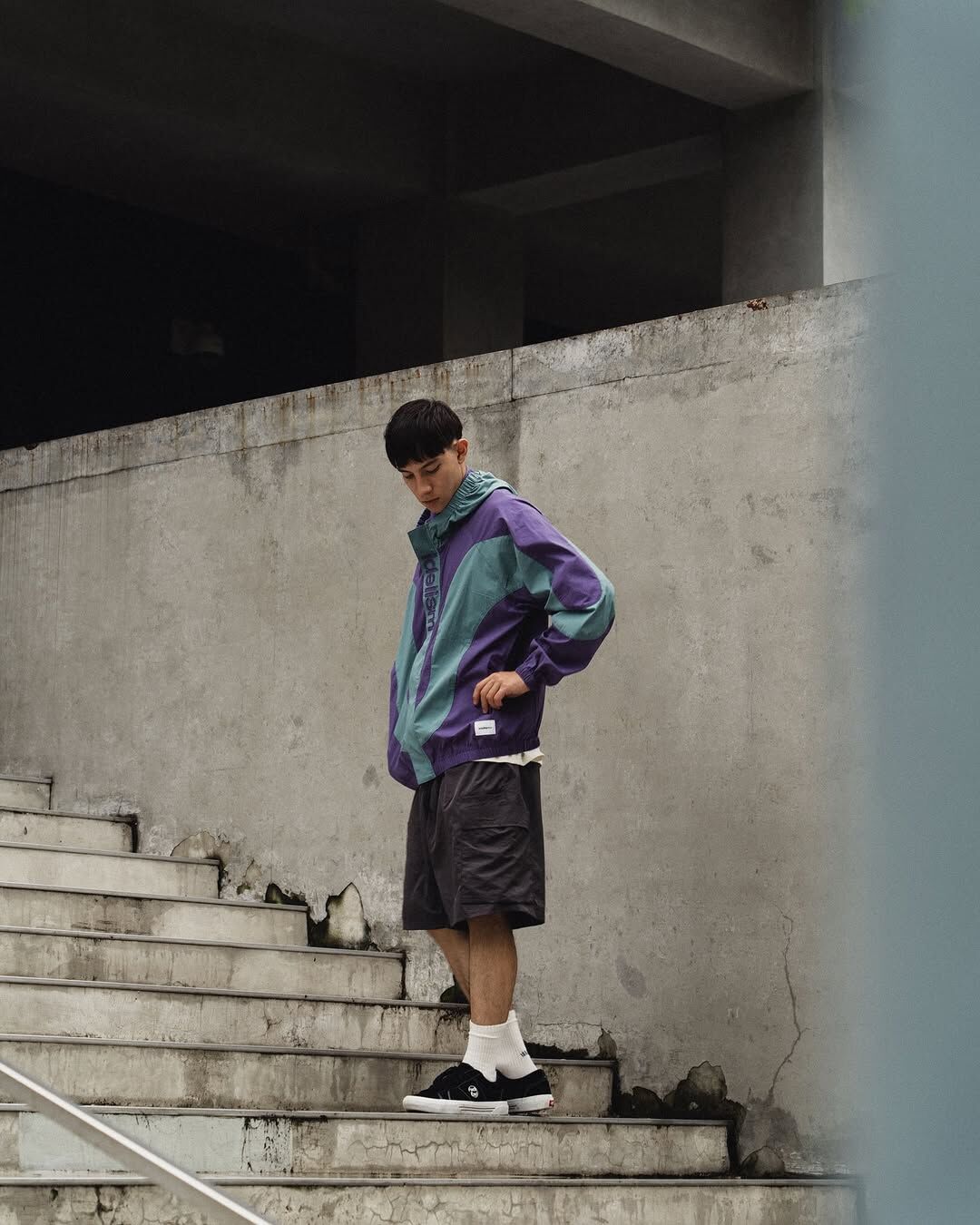 idealism｜ID25026– Wave Jacket (Gray/Purple)