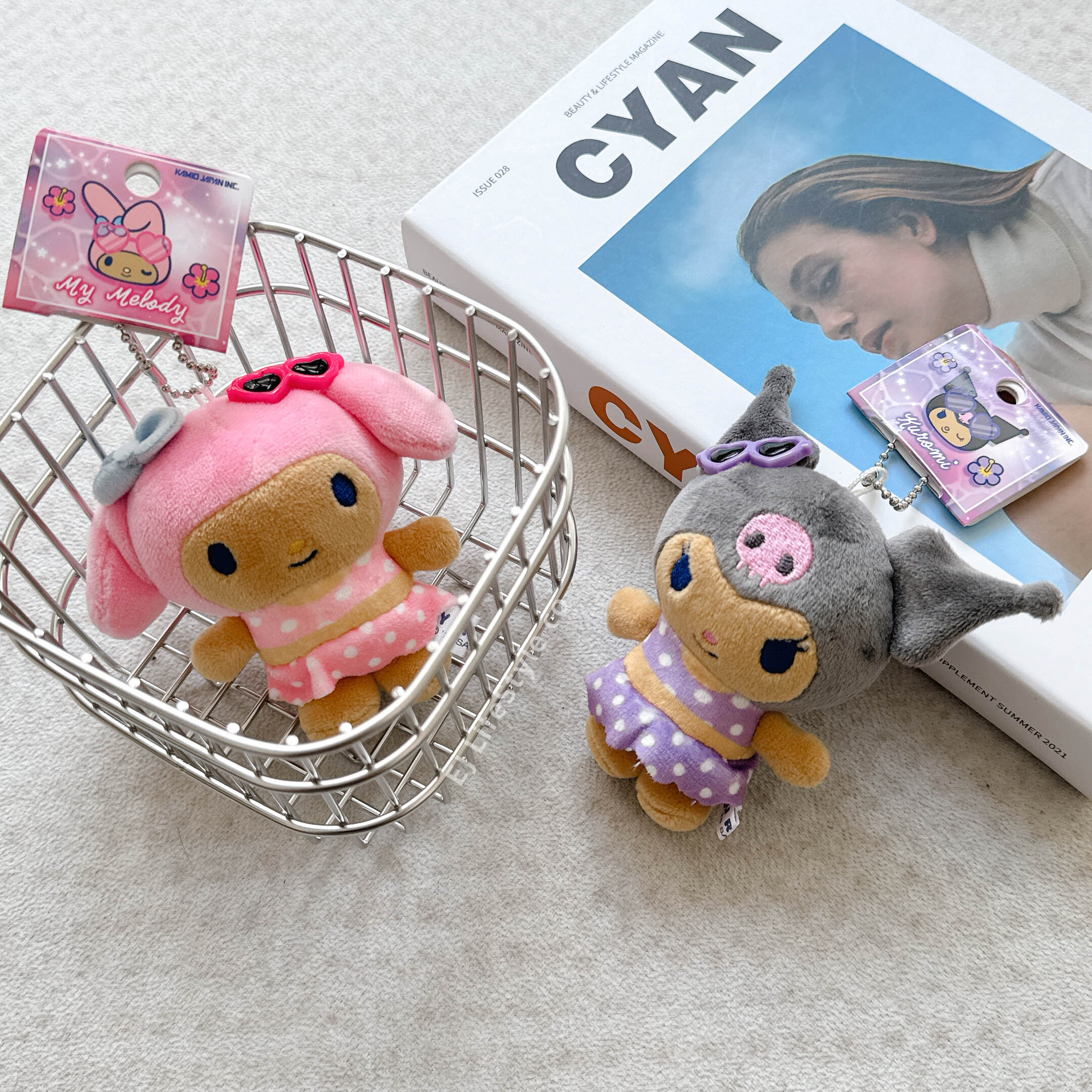 🇯🇵 SANRIO 三麗鷗家族 HELLO KITTY 酷洛米 美樂蒂 帕恰狗 泳裝系列 夏威夷 曬黑 吊飾 鑰匙圈 / 現貨