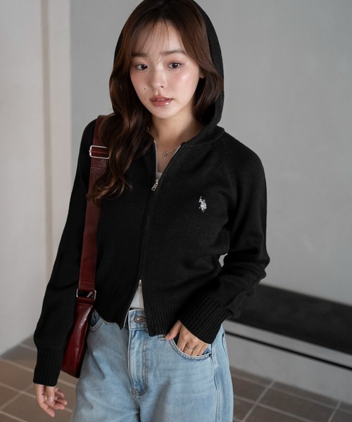 🇯🇵日本新年折扣 25秋冬 WEGO × U.S. POLO ASSN 雙向拉鍊 針織連帽外套