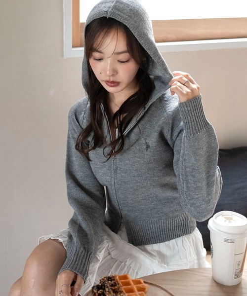 🇯🇵日本新年折扣 25秋冬 WEGO × U.S. POLO ASSN 雙向拉鍊 針織連帽外套