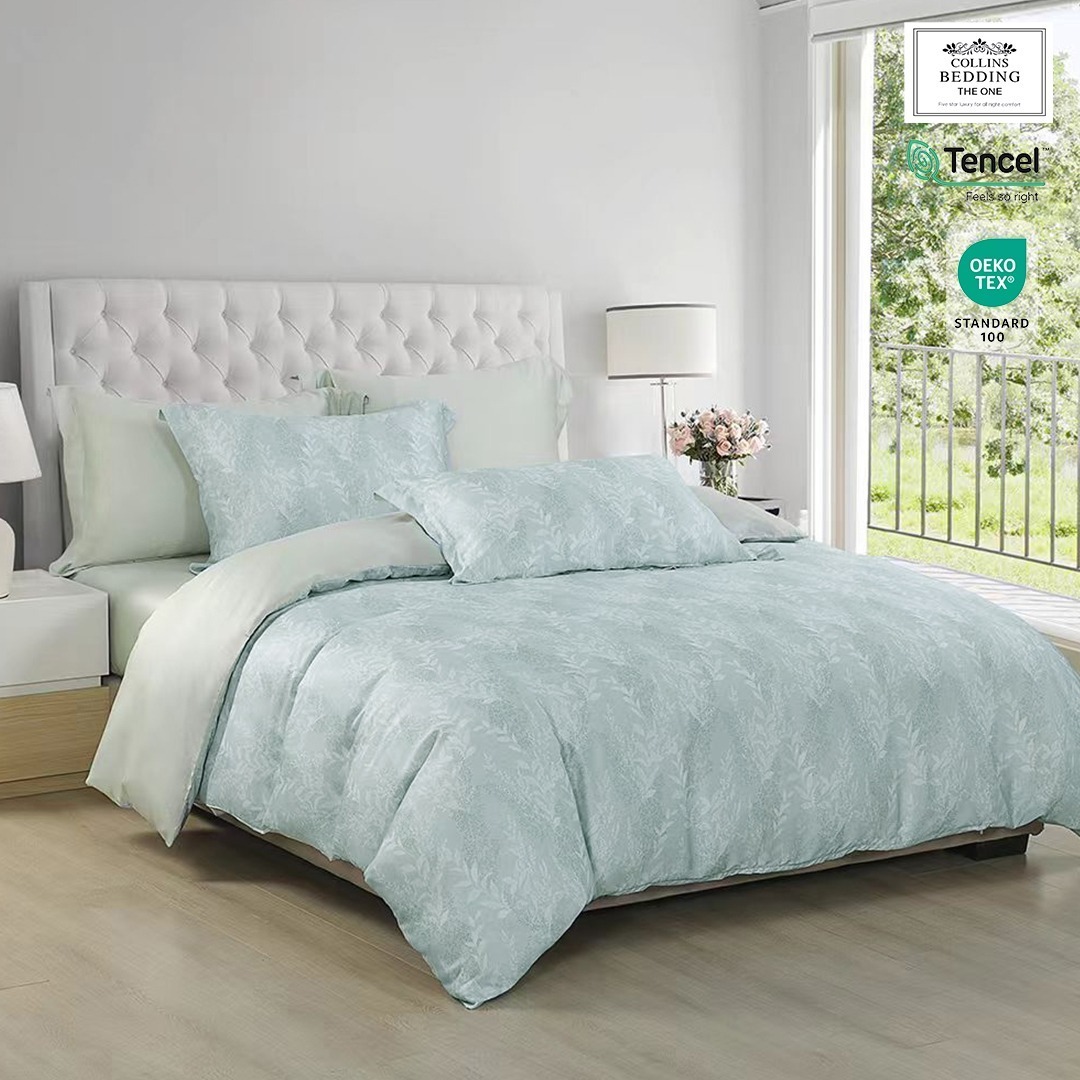 (4916) Collins Bedding 1900針超柔天絲四件套 (枕袋+床笠+被袋) 【4款式 / 4尺寸可選】