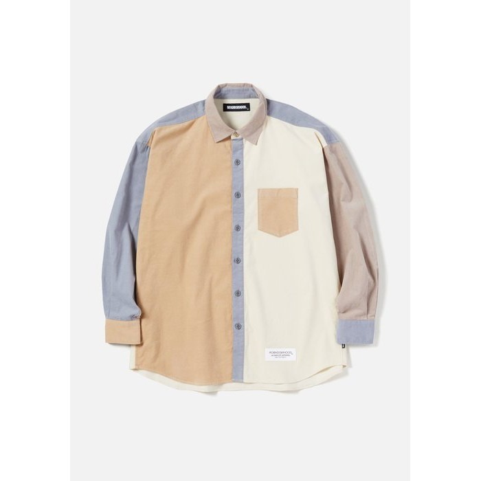 2021AW NEIGHBORHOOD CORD C-SHIRT LS 拼接 襯衫 2色 現貨
