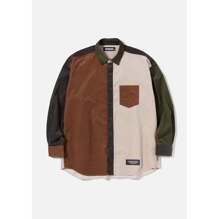 2021AW NEIGHBORHOOD CORD C-SHIRT LS 拼接 襯衫 2色 現貨