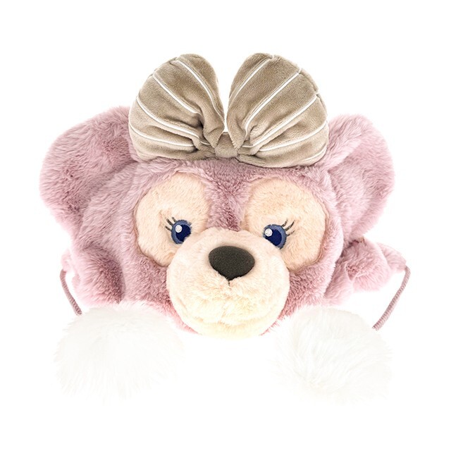 雪莉玫 ShellieMay 大頭造型 絨毛 立體耳朵 毛球綁帶 造型 帽 -香港迪士尼樂園