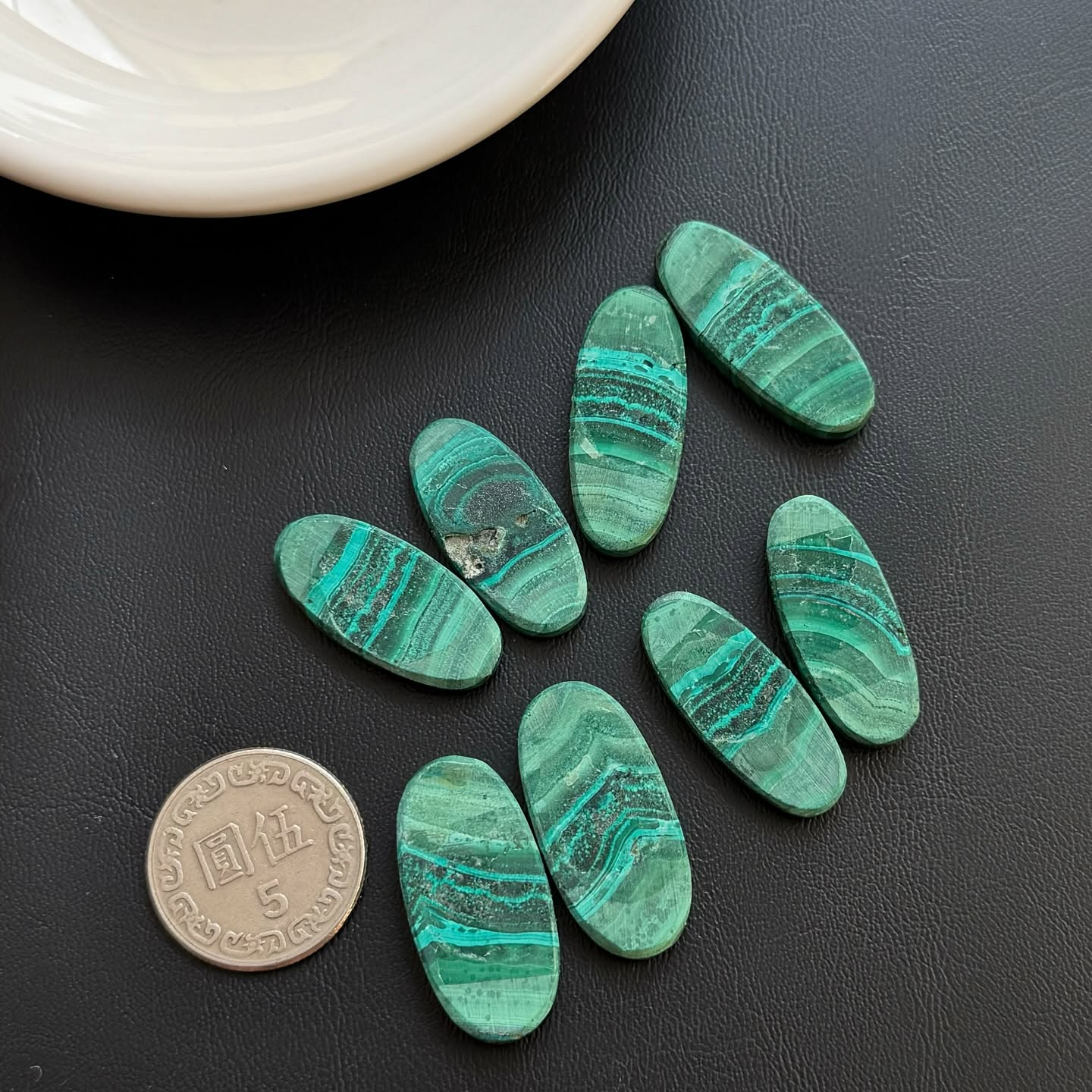 [原石] 矽孔雀石 水晶墜面 水晶蛋面