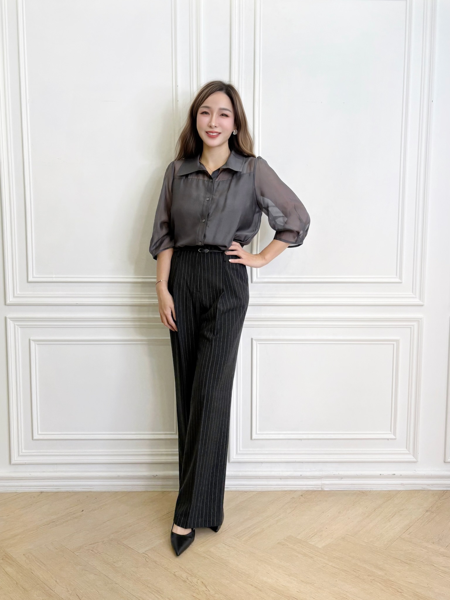 率性俐落線條西裝褲