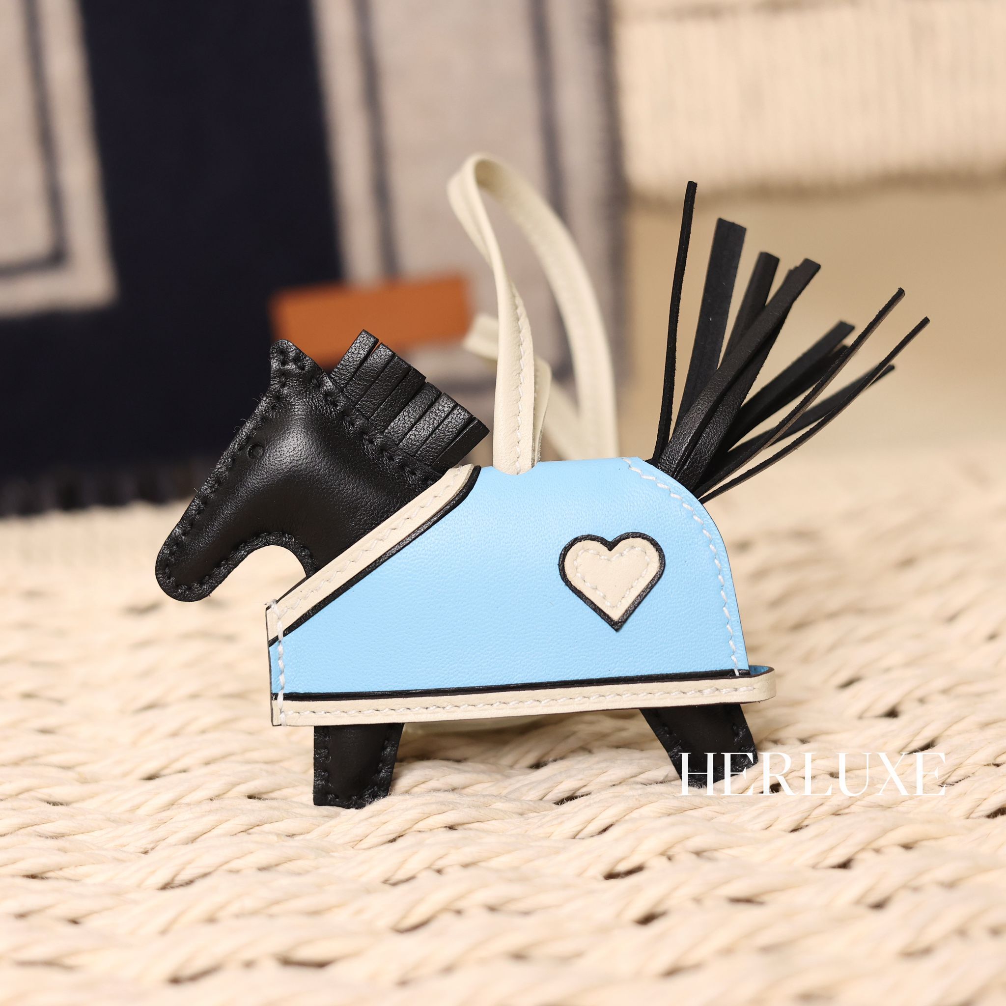 Rodeo Robeo Coeur pm noir/craie/celeste/noir