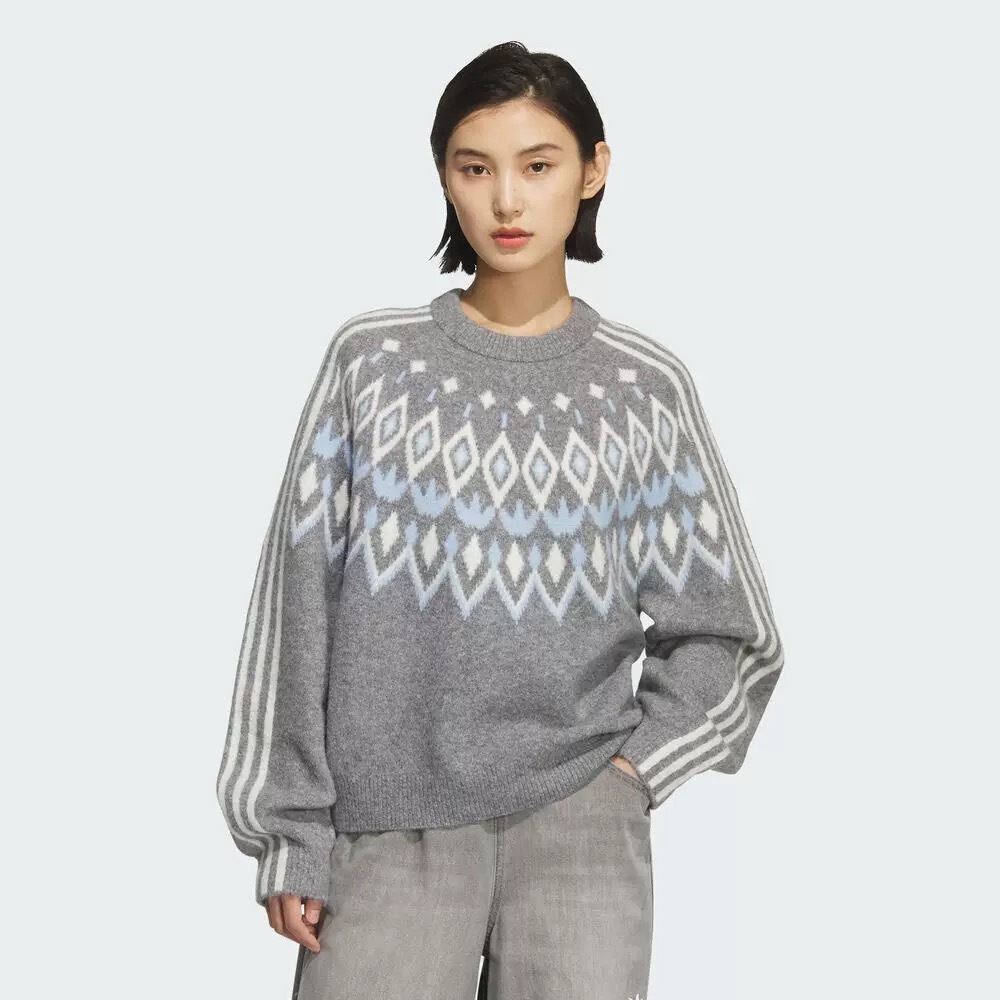 ADIDAS ORIGINALS FAIR ISLE SWEATSHIRT 費爾島提花 針織衣 毛衣 針織衫 長袖 女款 KS5964 / 預購