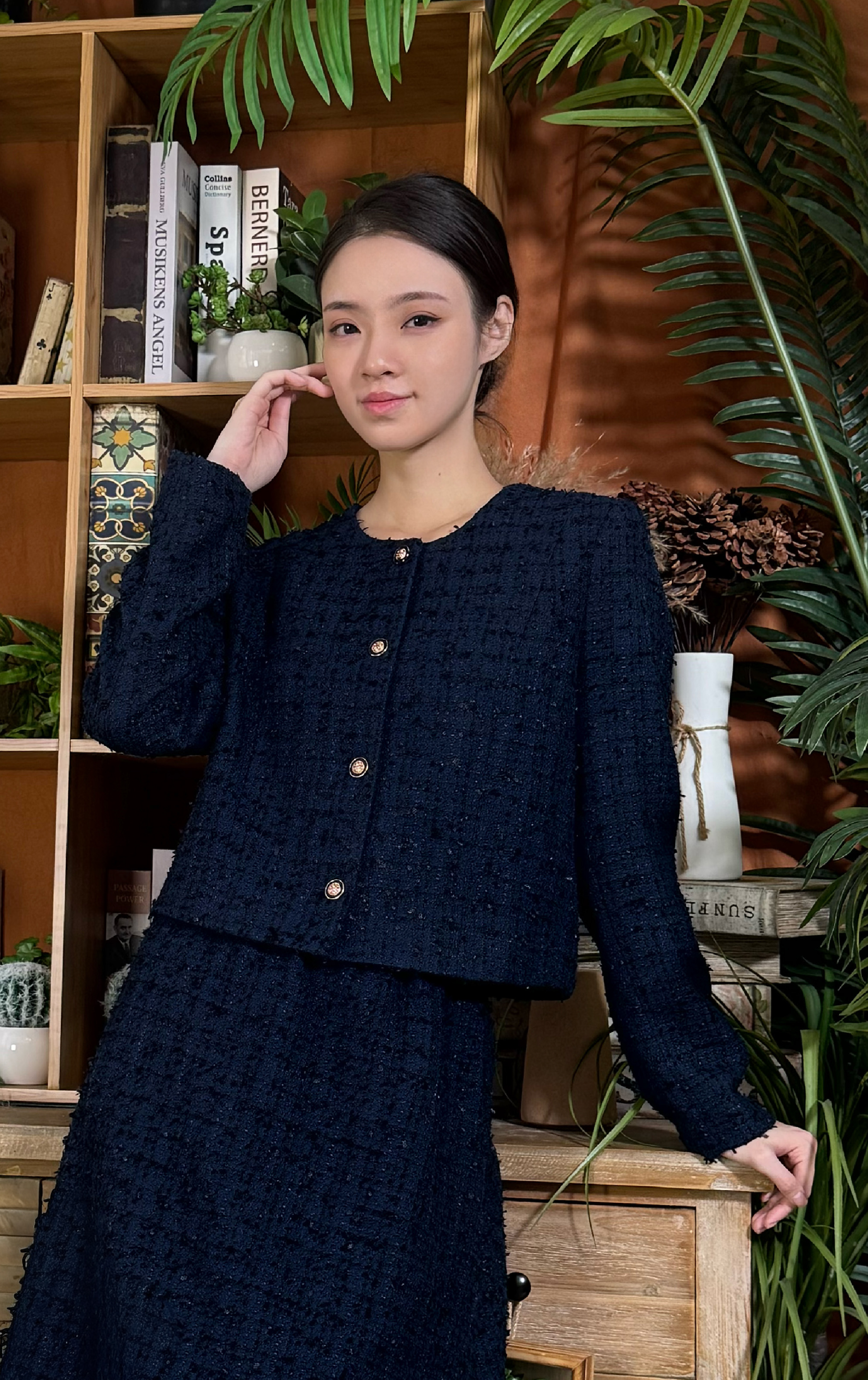 開胸鈕扣外套 JK0933