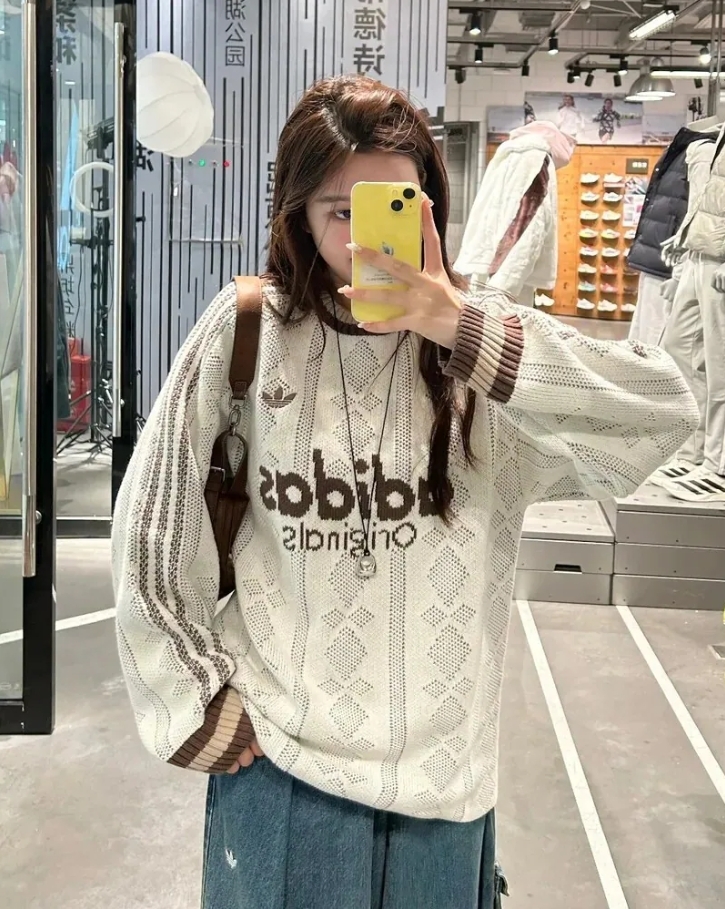 （部分現貨）ADIDAS OG LOGO復古麻花針織毛衣 2色