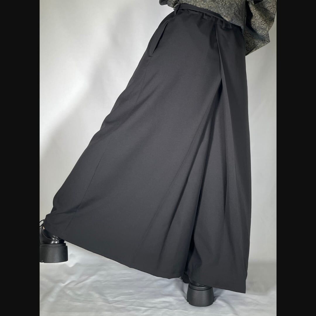 [etowa] 和服褲裙 | 黑色