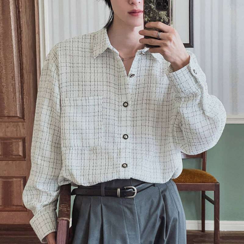 2025韓系小香風秋季寬鬆長袖襯衫