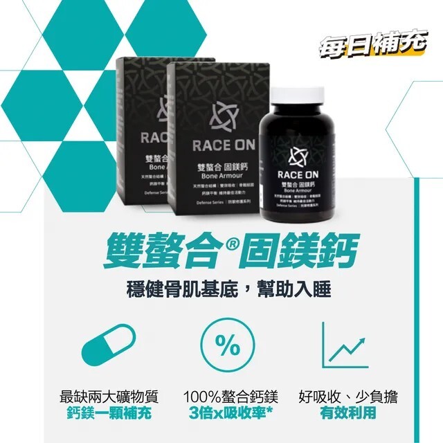 【銳速 RACE ON】骨健舒眠雙螯合 固鎂鈣 有效期限2028/06/24