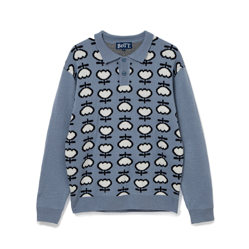 BoTT｜Tulip Knit Polo "Slate Blue"