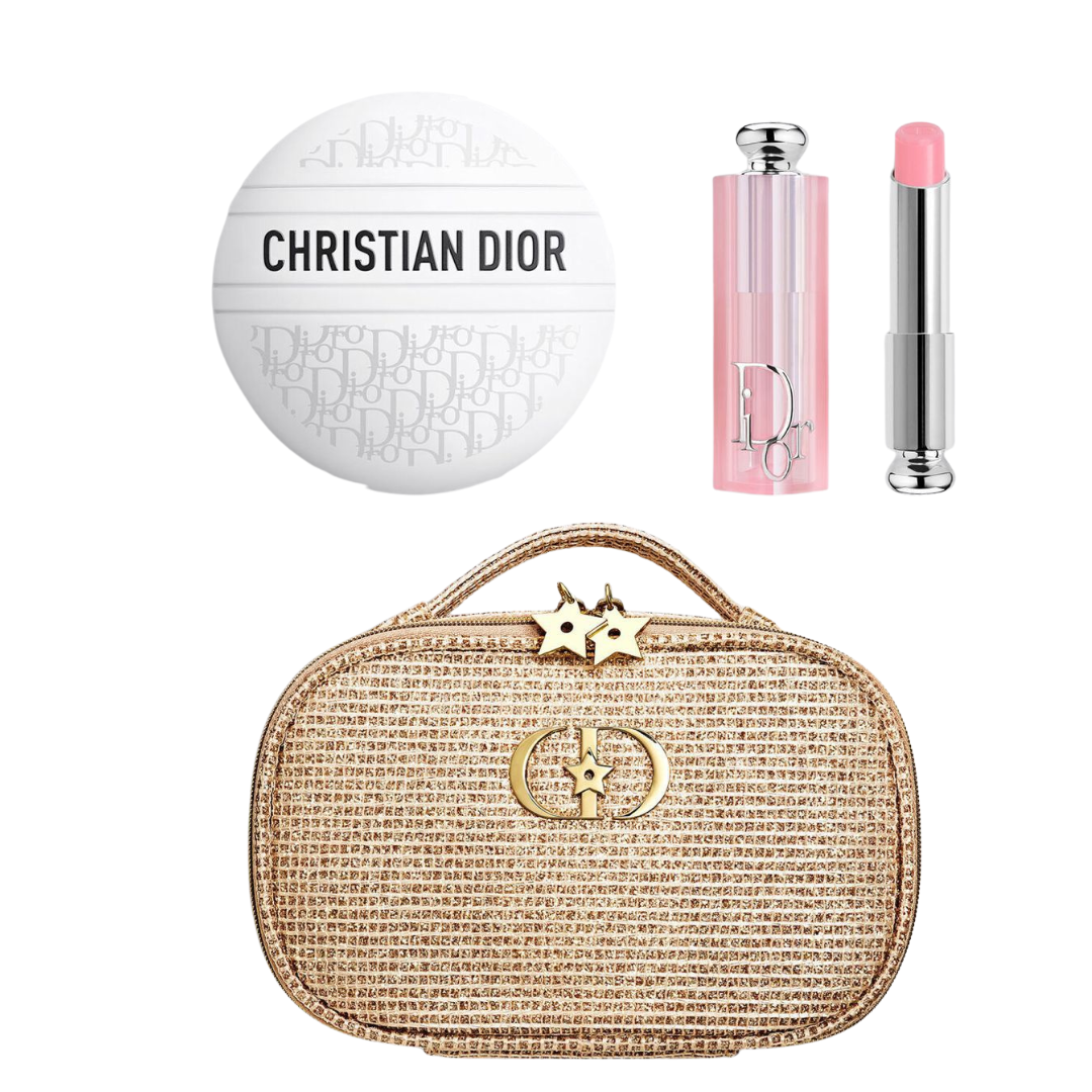 1ME1023-052 DIOR 2025 聖誕限定Hand and Lip set跟紙袋 Hand Cream 50ml +Lip Glow 001 (BR)