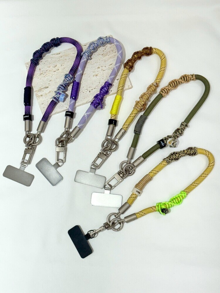 『黃綠』素色尼龍手機短鍊((不列入會員折扣))