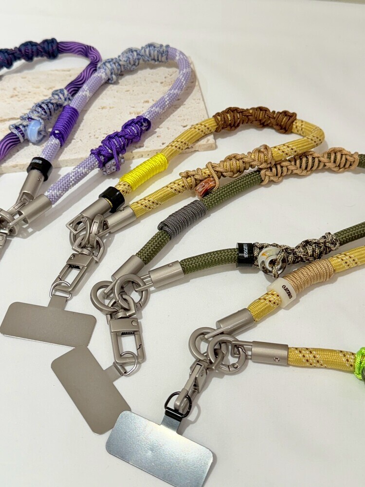 『黃綠』素色尼龍手機短鍊((不列入會員折扣))