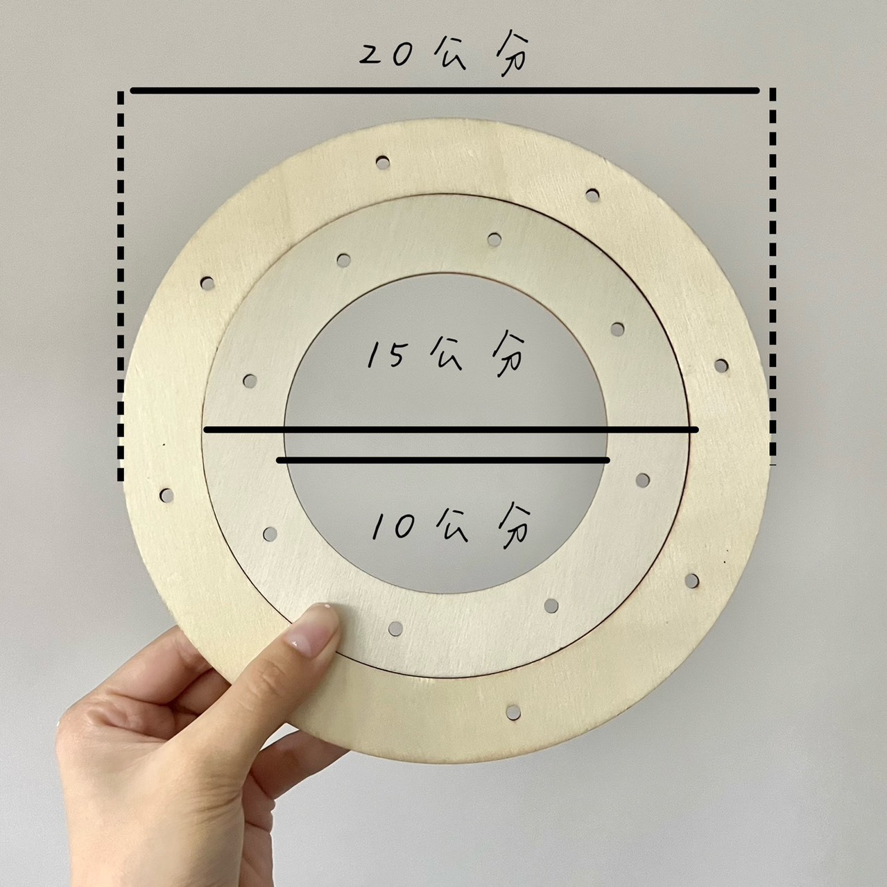 聖誕木片花環 (單入)