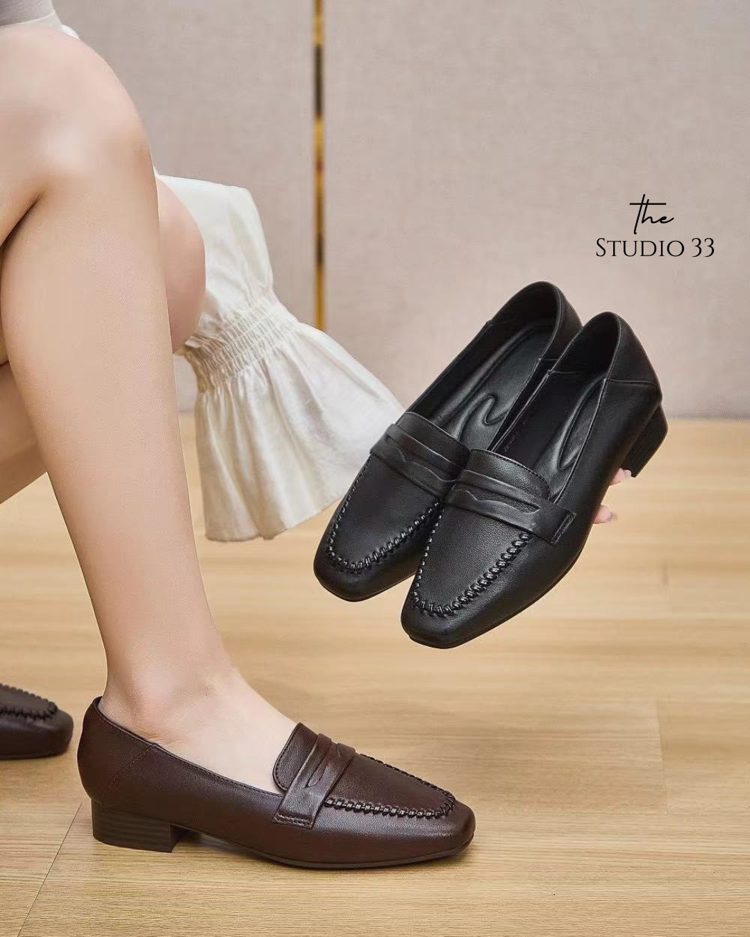 真皮英倫風氣質樂福鞋