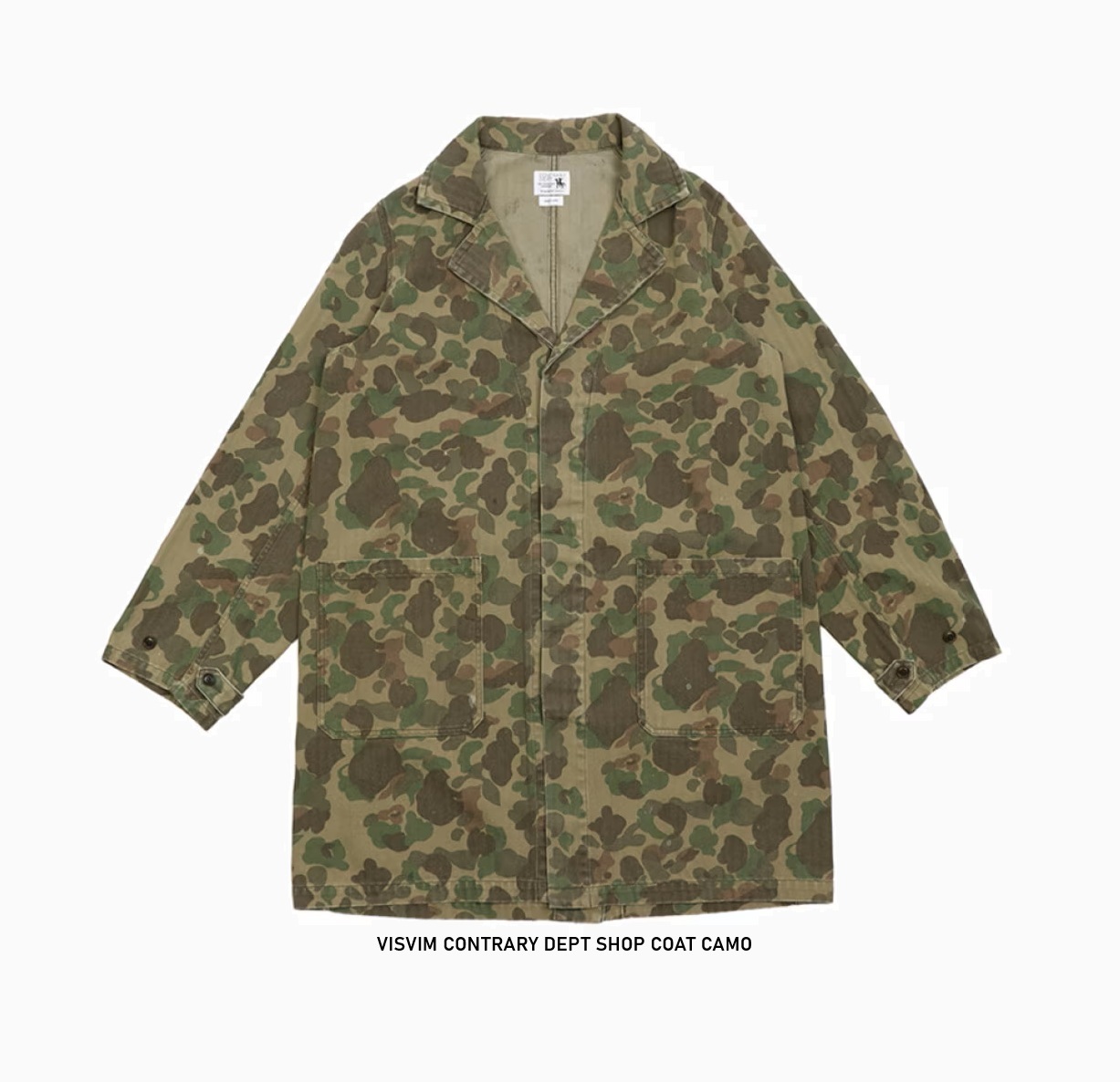 最後價格 LAST PRICE SALE: VISVIM CONTRARY DEPT SHOP COAT CAMO - IN STOCK NOW (現貨發售中)