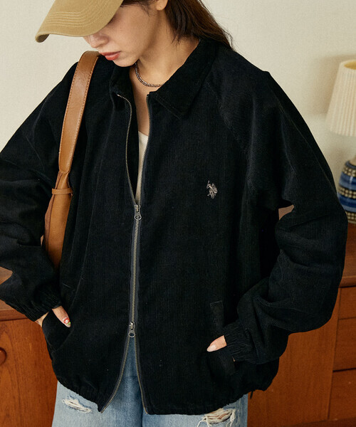 日本🇯🇵連線 U.S. POLO ASSN. X PUBLUX 刺繡翻領雙拉鍊燈芯絨外套 夾克 燈芯絨 格紋 長袖 刺繡 外套 外搭 5色(任買兩件711免運)/預購