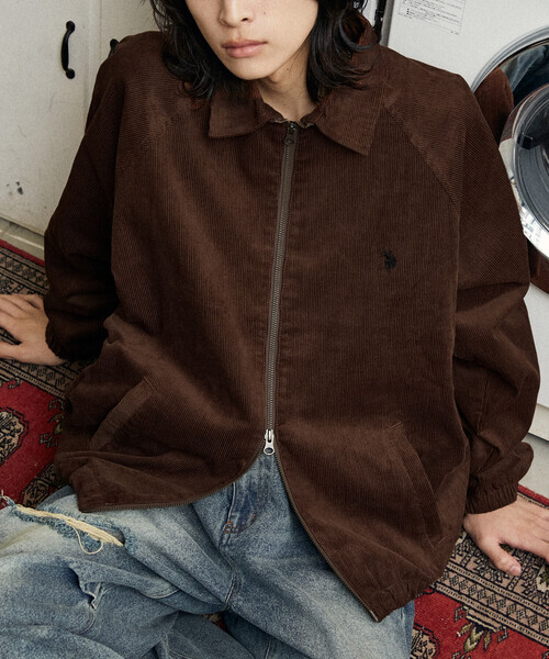 日本🇯🇵連線 U.S. POLO ASSN. X PUBLUX 刺繡翻領雙拉鍊燈芯絨外套 夾克 燈芯絨 格紋 長袖 刺繡 外套 外搭 5色(任買兩件711免運)/預購