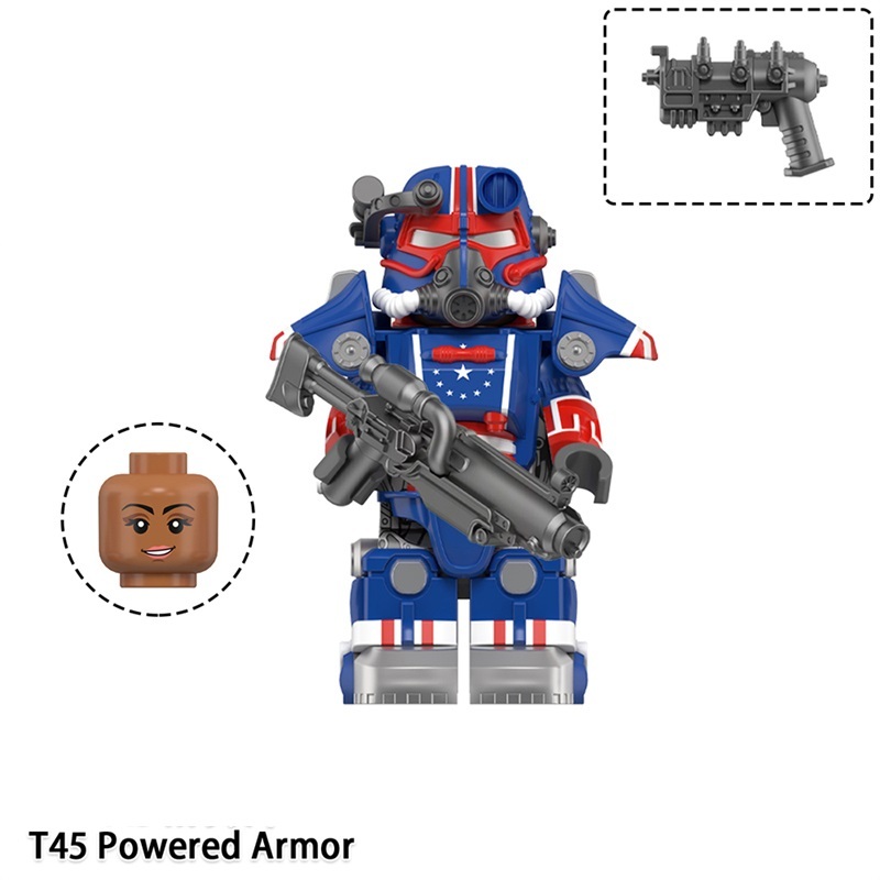 Fallout T45 Power Armor Custom Minifigures Fit Lego WM6209 WM2926