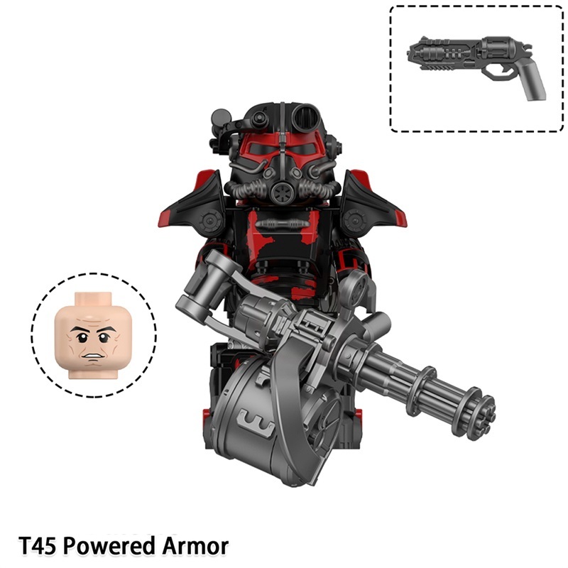 Fallout T45 Power Armor Custom Minifigures Fit Lego WM6209 WM2927