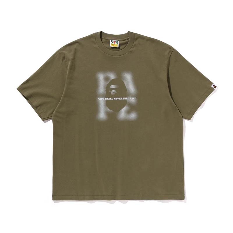 BAPE Blur Logo Relaxed Fit Tee 墨綠色 猿人 短袖 BAPE-10 [台灣現貨]