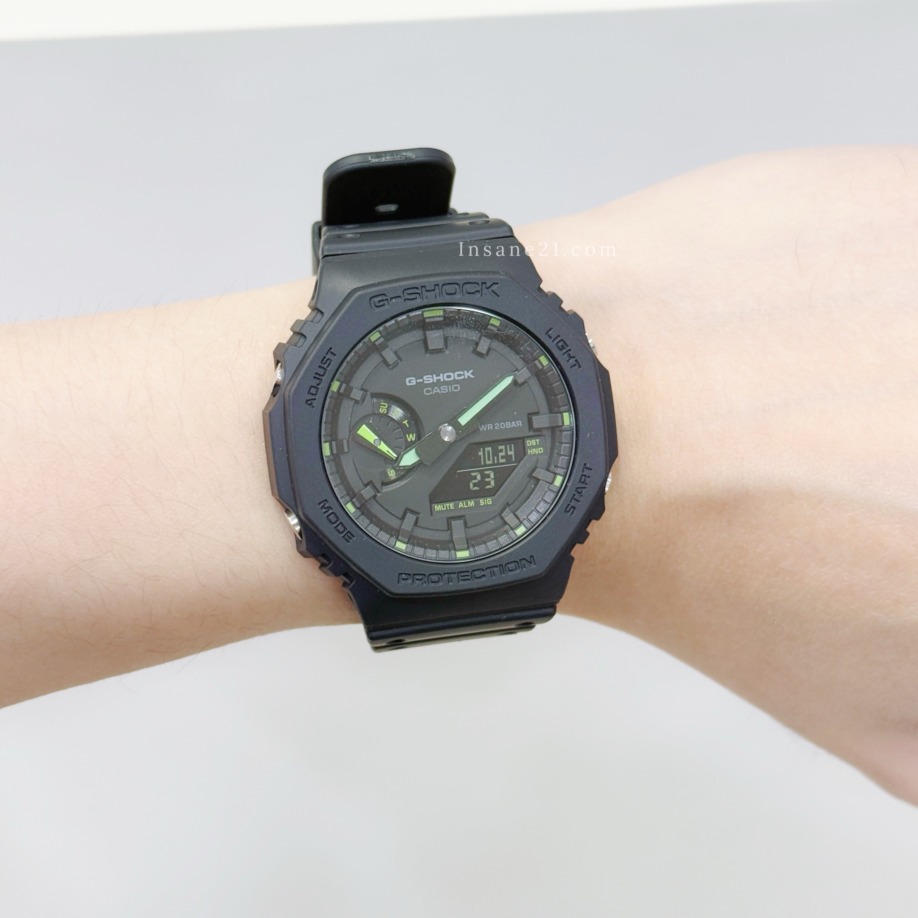 CASIO G-SHOCK NEON ACCENT 八角造型 電子錶 GA-2100-1A2/GA-2100-1A3