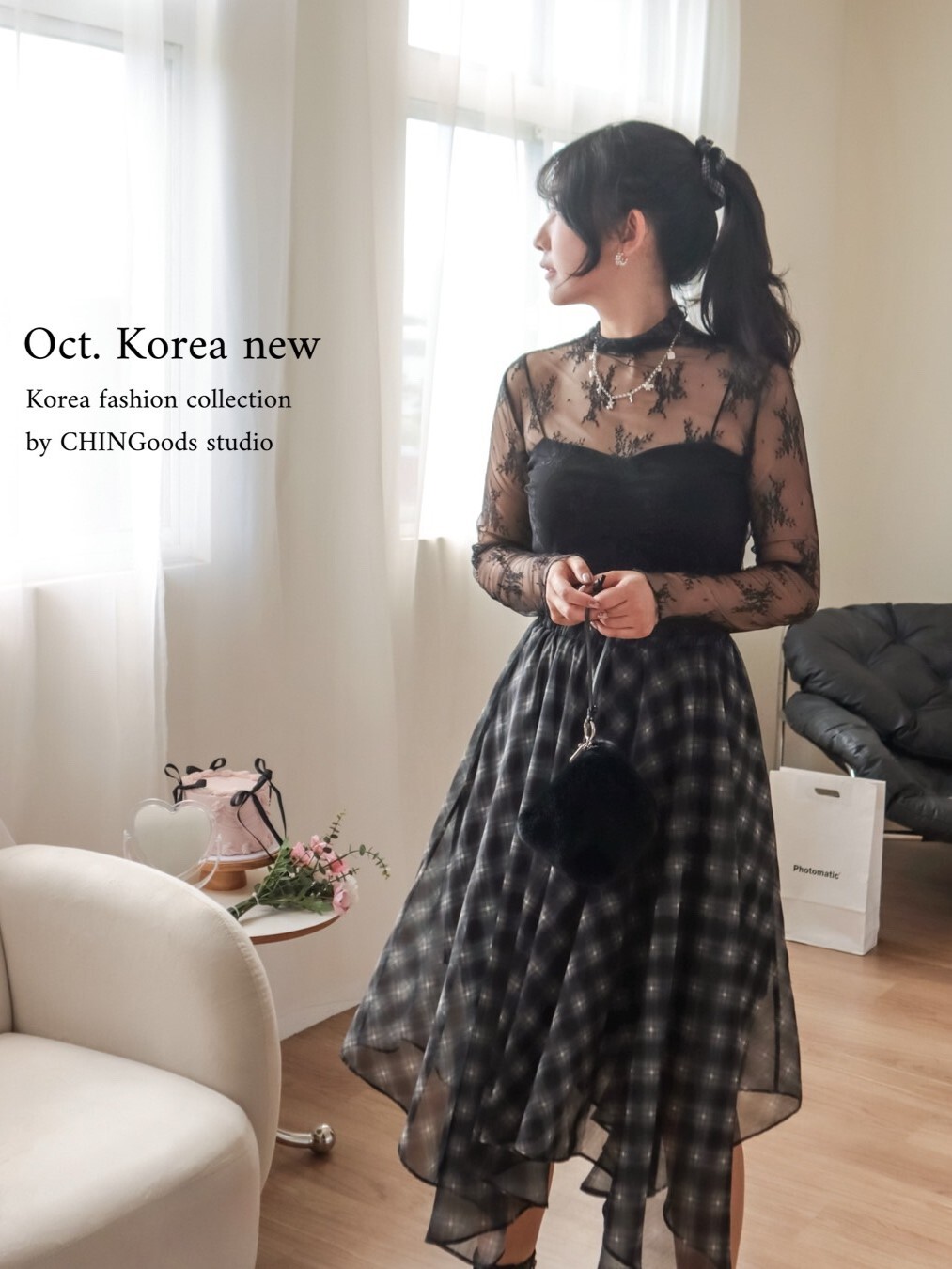 25H205 本期必選 法式宮廷蕾絲質感透膚打底衣