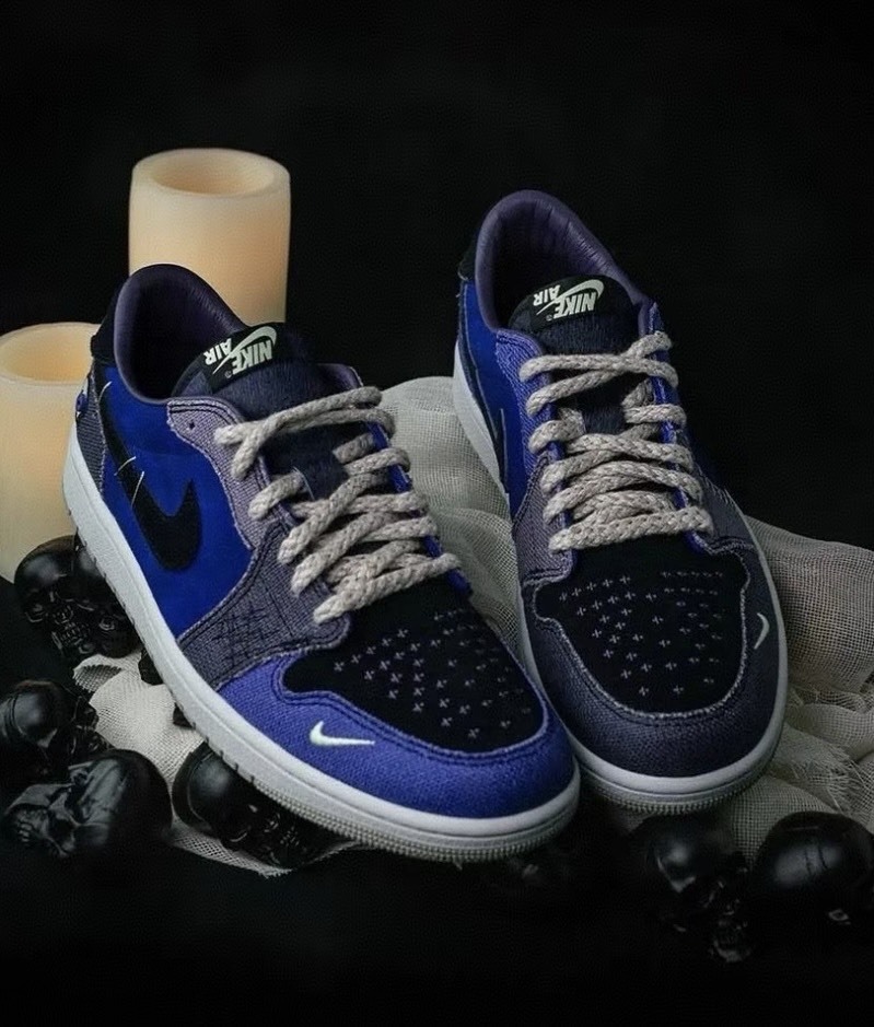 ZION WILLIAMSON X NIKE AIR JORDAN 1 LOW OG 藍紫 巫毒娃娃 復古籃球鞋 IH2309-500