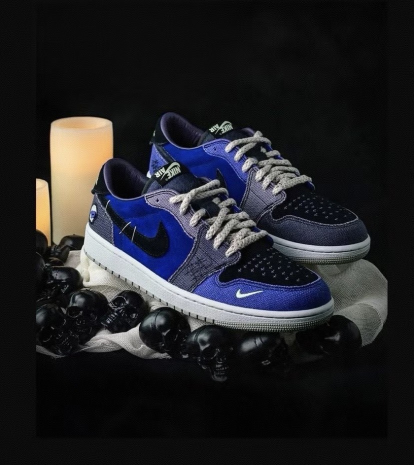 ZION WILLIAMSON X NIKE AIR JORDAN 1 LOW OG 藍紫 巫毒娃娃 復古籃球鞋 IH2309-500
