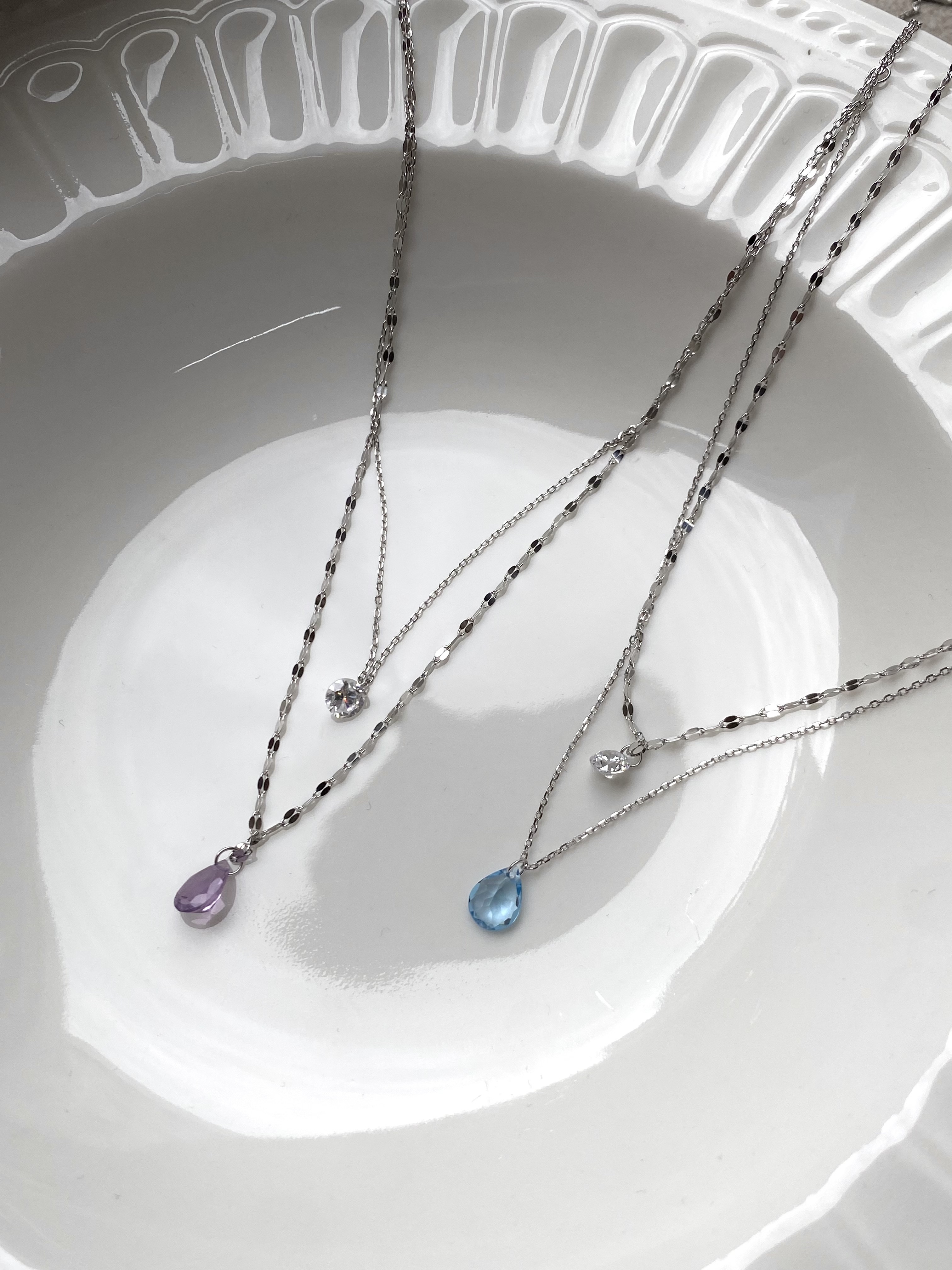 Soulmira｜海映星語—鋯石水晶雙層項鍊