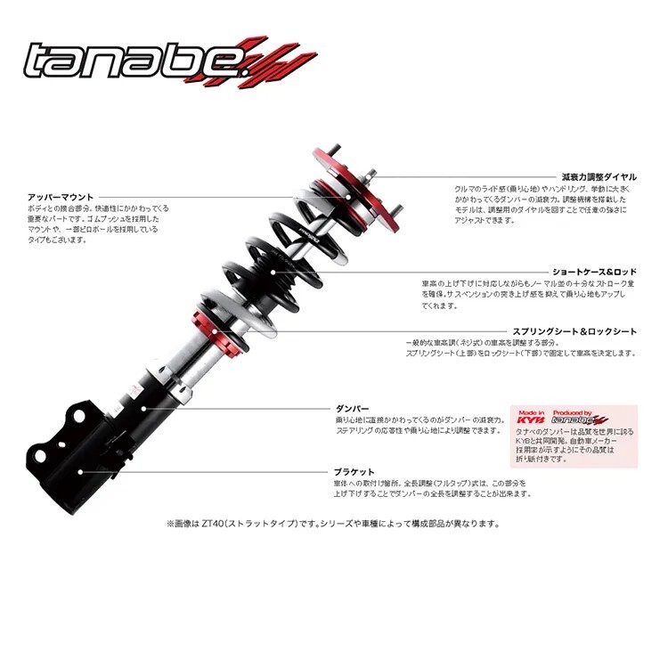 TANABE FUNTORIDE 避震器SUZUKI SWIFT SPORT ZC33S