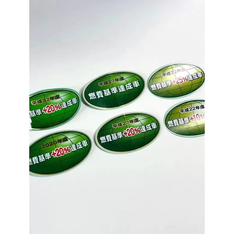 日本TOYOTA原廠 燃費基準達成車貼紙(平成27年)