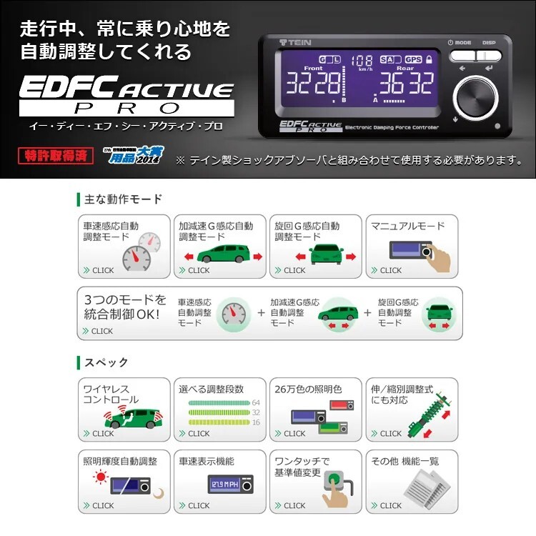 TEIN EDFC ACTIVE PRO 電子可調控制器(僅控制器本體)