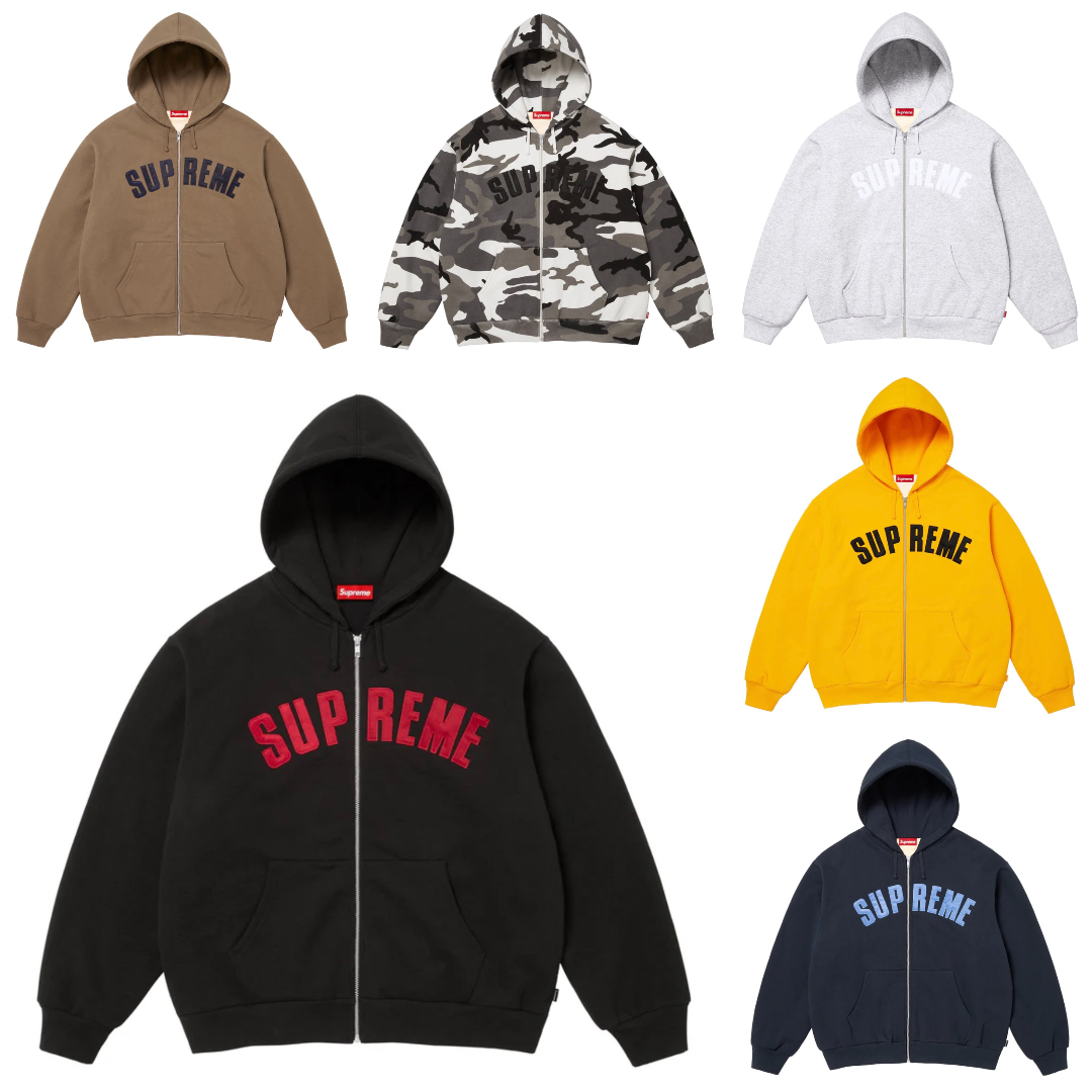 現貨┃Supreme 25FW Arc Thermal Luned Zip Up Hoodie Sweatshirt 連帽外套