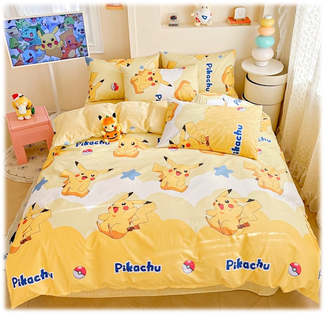 寵物小精靈 |數碼印花純棉被套-比卡超