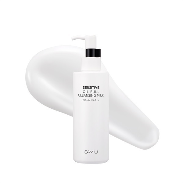 《限時團購優惠》SAM'U 舒緩深層洗卸精華乳 Sensitive Oil Full Cleansing Milk 200ml