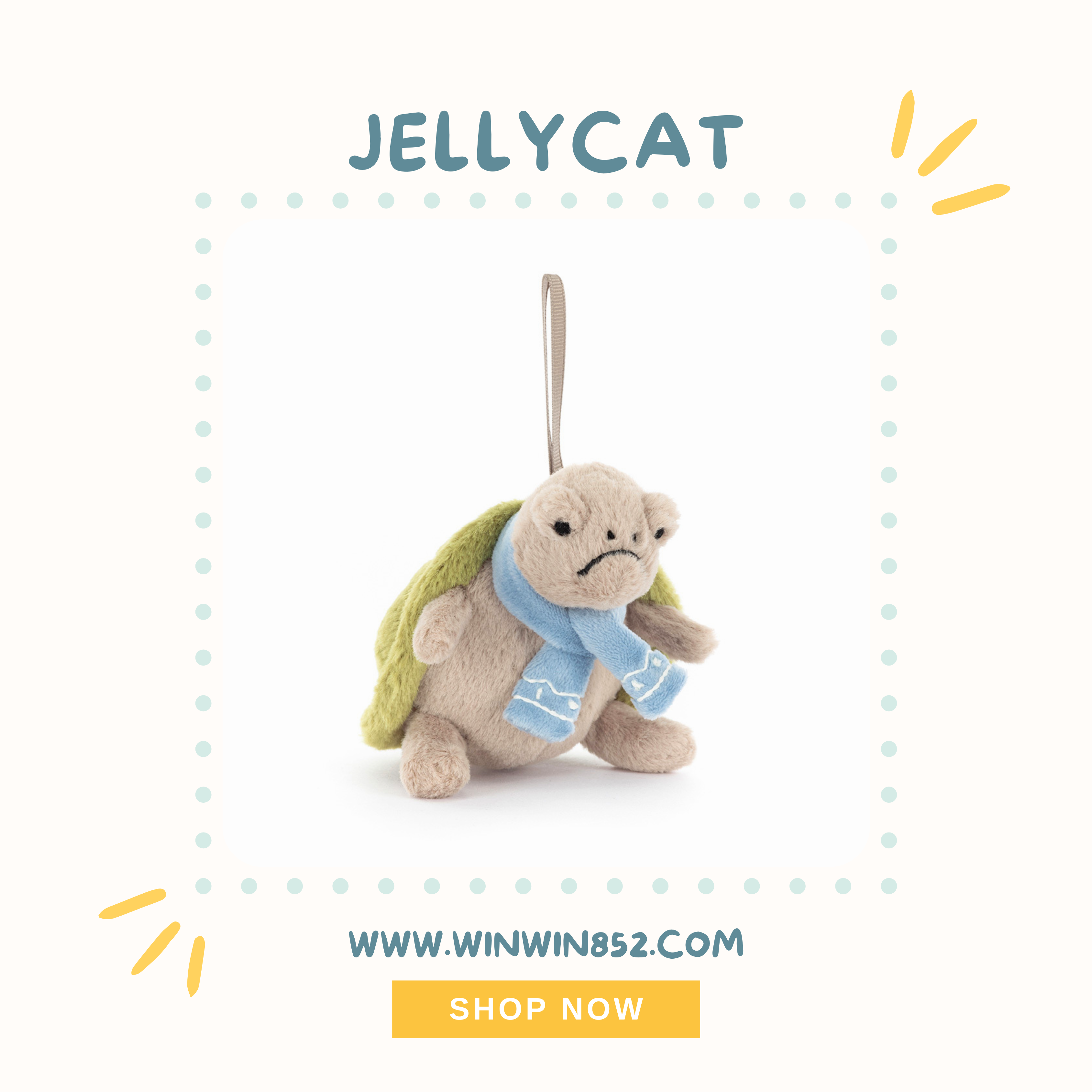 Jellycat Timmy Turtle Decoration