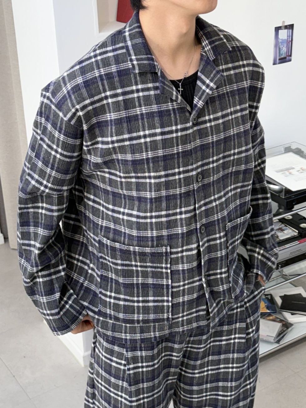 格仔西裝褸 MALENKII-101S