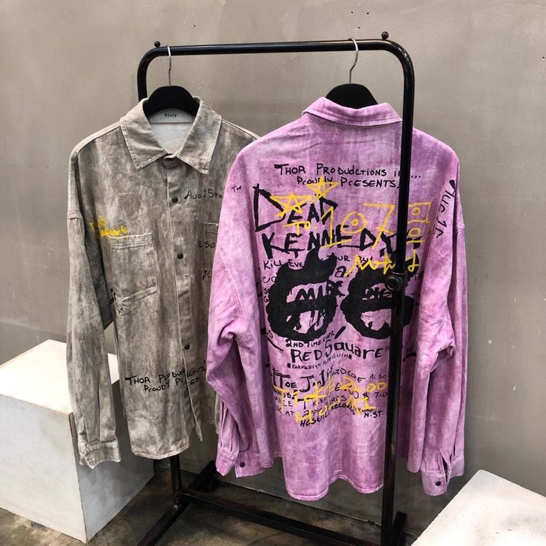 英文字長袖恤衫(連頸鏈) S2449