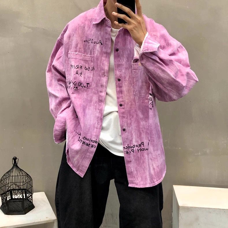 英文字長袖恤衫(連頸鏈) S2449