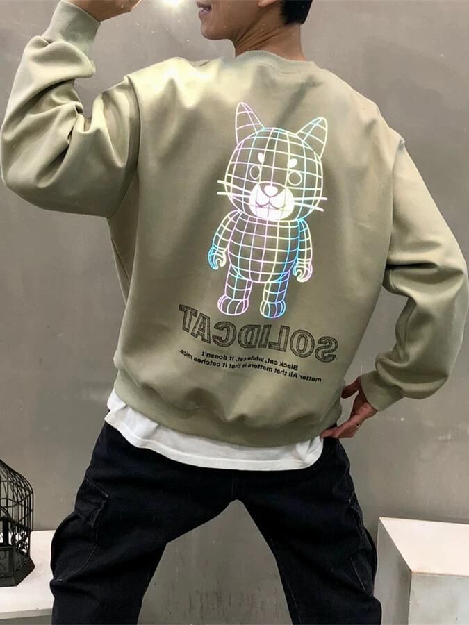 3M反光狗仔圖案英文字衛衣 BARON-201T