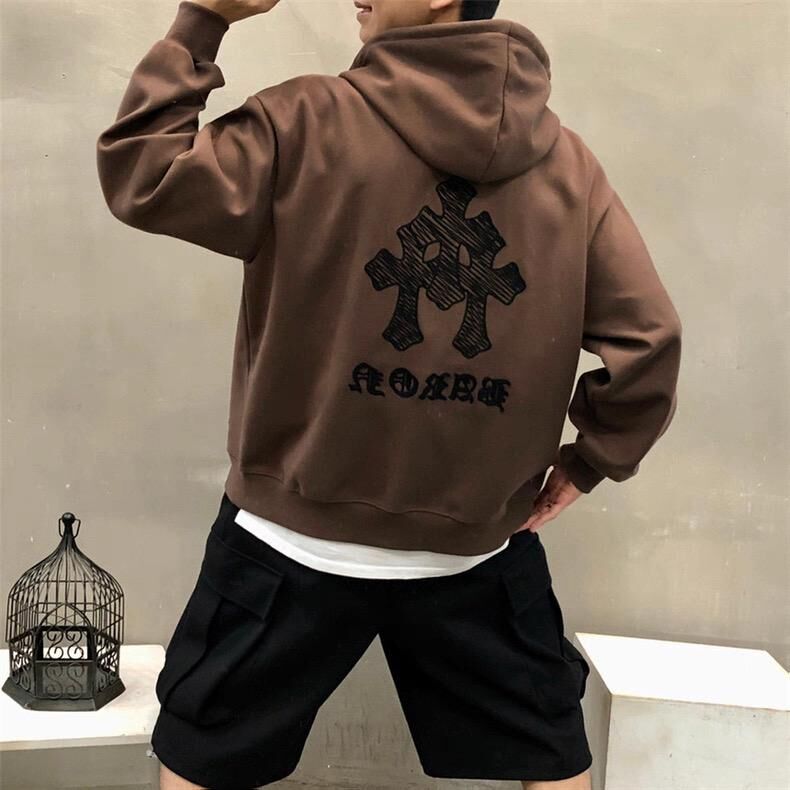 英文字圖案連帽拉鍊外套 BARON-198JK