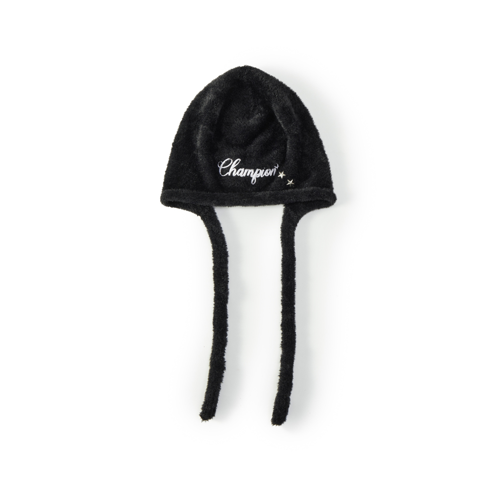 中性- RETRO SPORTS 甜美刺繡毛帽- 黑色（U5CACCU21U1）