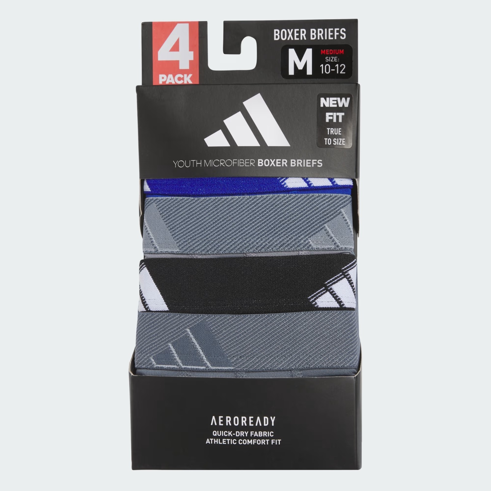 【現貨】ADIDAS H102456 男童四條裝平角底褲